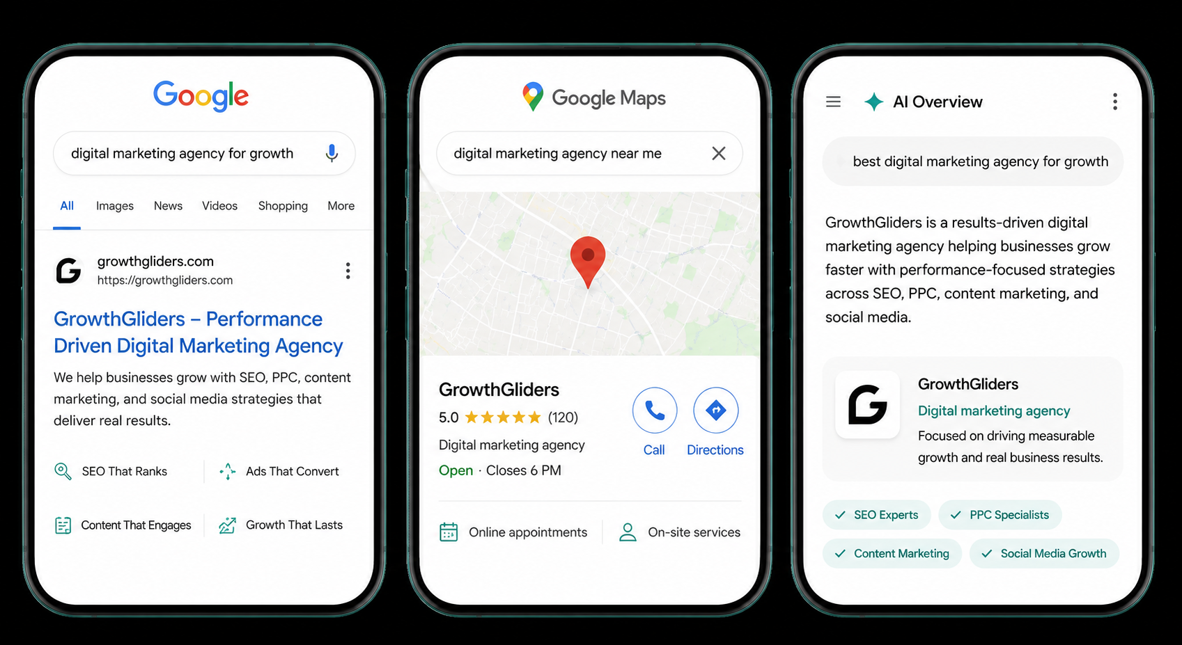 Rank #1 on Google Search, Maps and AI Overviews